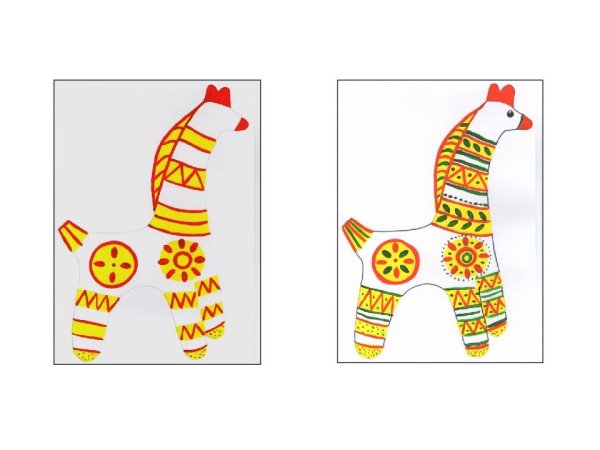 Элементы дымковской и филимоновской росписи