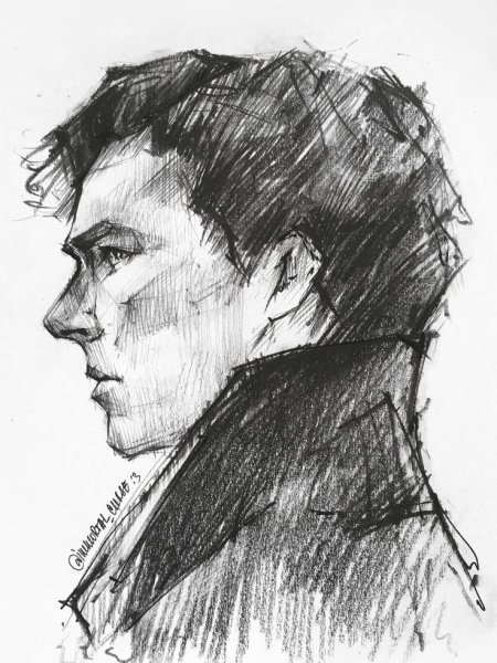 Бенедикт Камбербэтч Шерлок рисунок