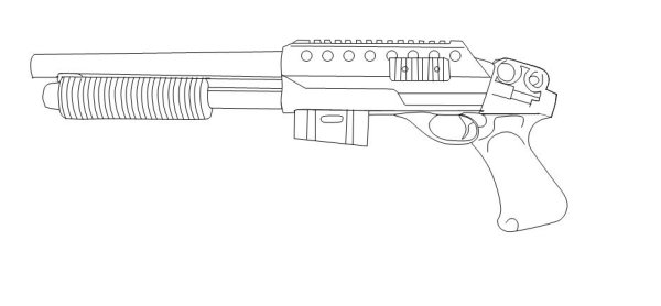 Раскраска оружие дробовик