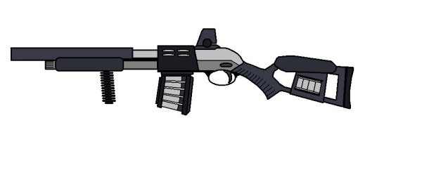 Раскраска пистолет дробовик