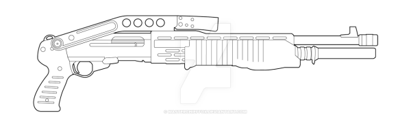 Чертёж дробовика Spas 12