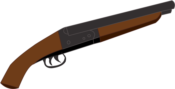 Двуствольное ружье вектор