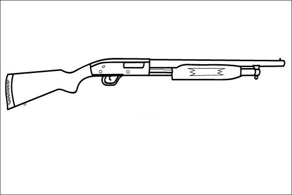 Remington помповый дробовик чертёж