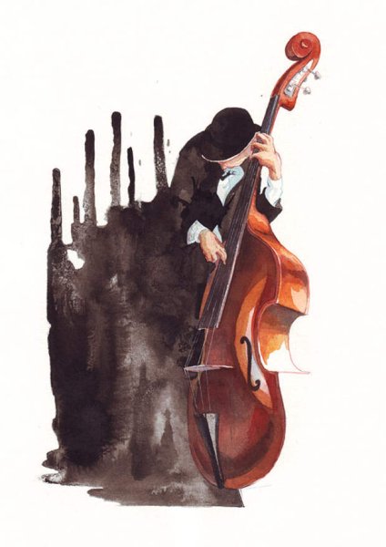 Контрабас раскраска