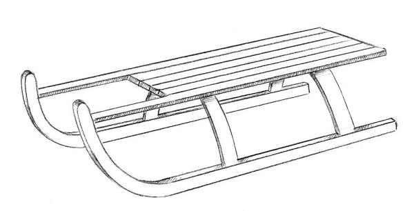 Санки иллюстрация