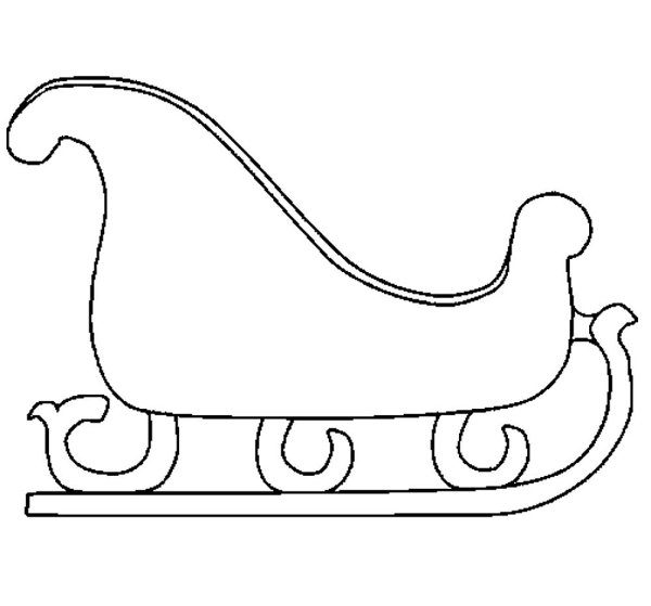 Сани сбоку контур