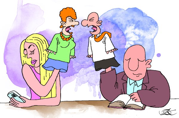 Общение карикатура