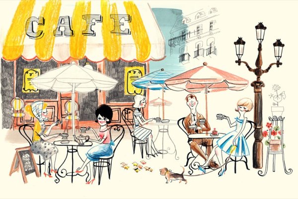 Векторная иллюстрация кафе