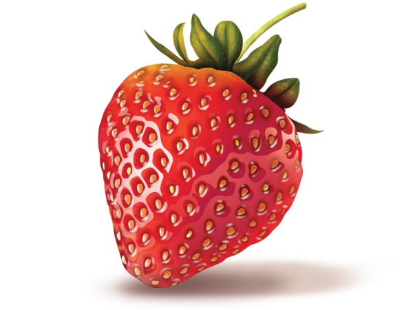 Клубника на белом фоне