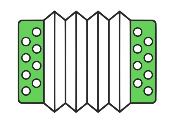 Гармошка раскраска