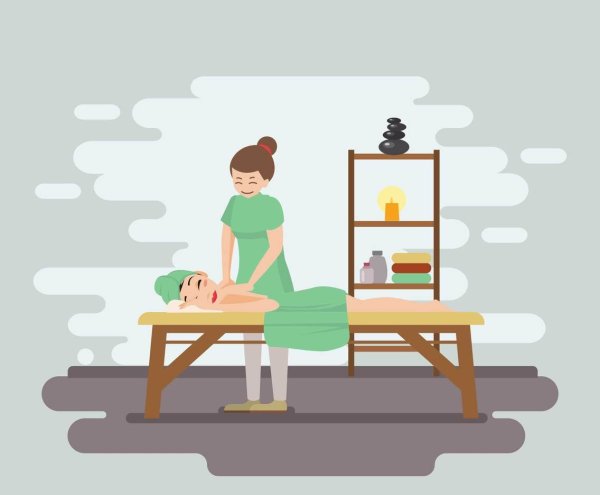 Векторные изображения массаж