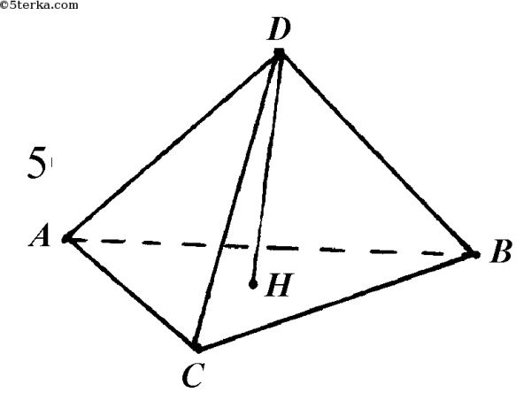 Правильная треугольная пирамида чертеж