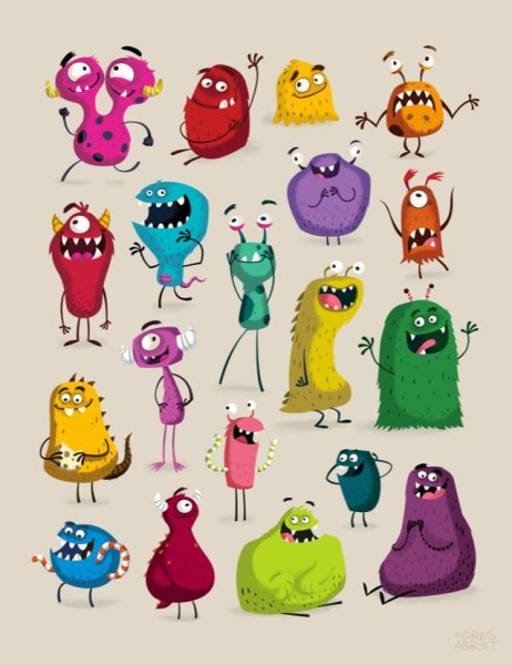Цветные монстрики
