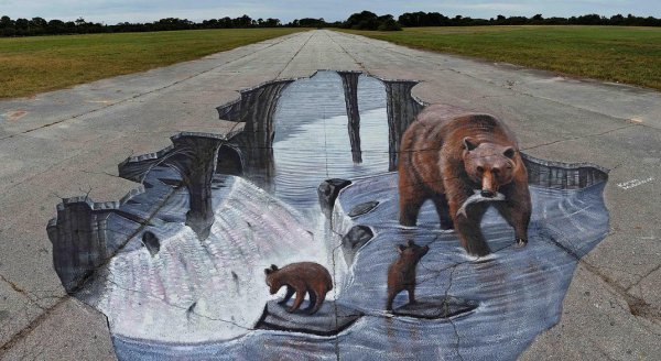 Рисунки на асфальте.