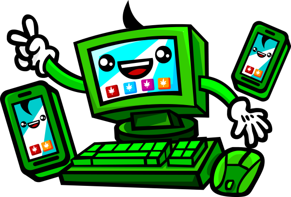 Компьютер мультяшный