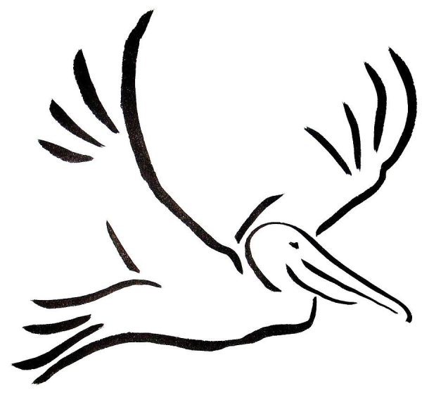 Контуры птиц Пеликан