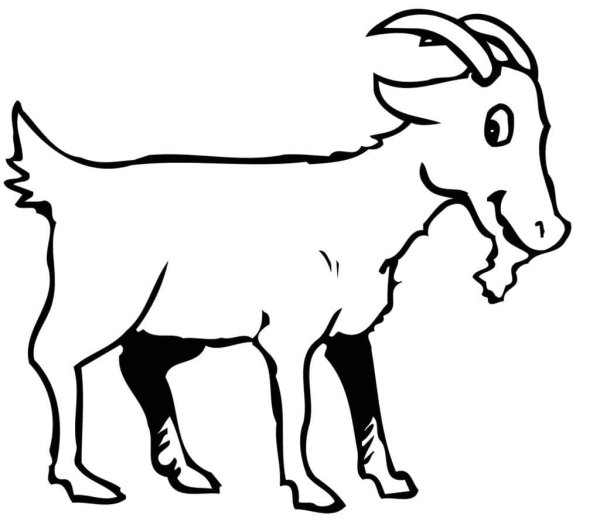 Коза раскраска