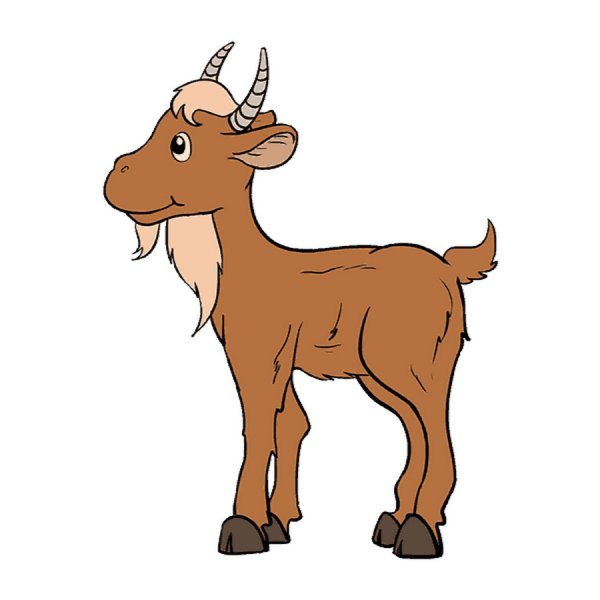 Морда козла рисунок
