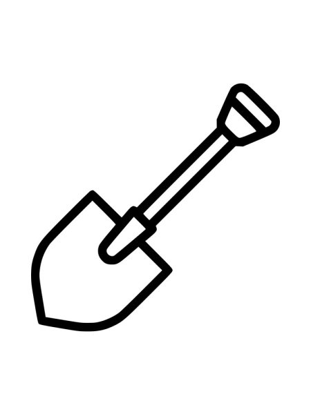 Трафарет лопата