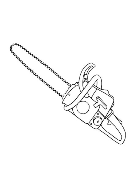 Бензопила раскраска