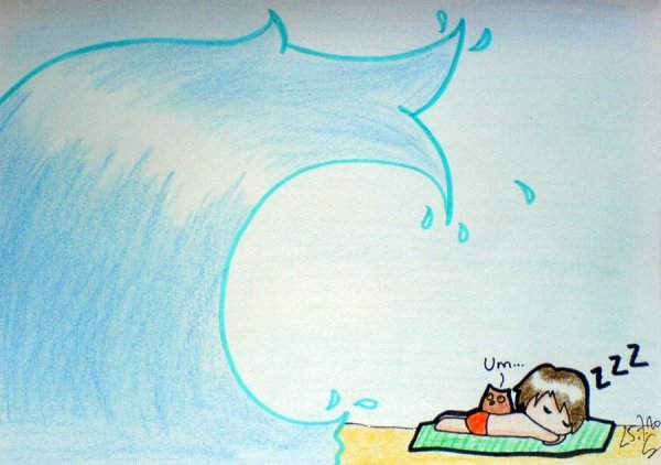 Рисунок ЦУНАМИ для детей