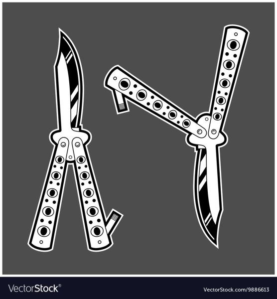 Нож бабочка эскиз тату