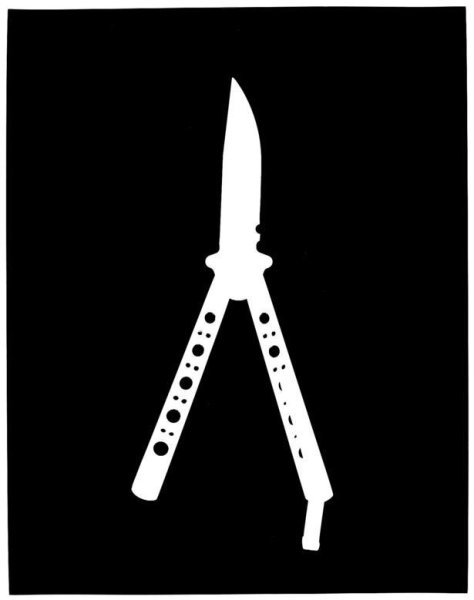 Нож бабочка эскиз