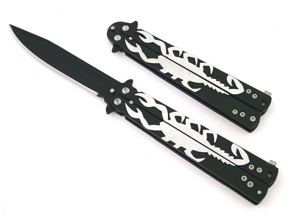 Нож бабочка чертеж