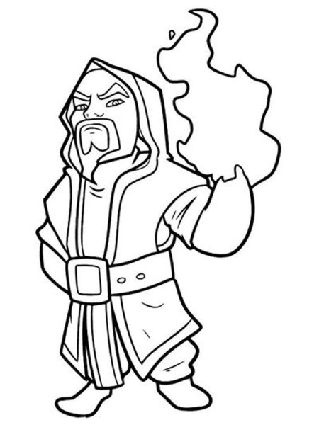 Раскраски для мальчиков клэш оф кланс