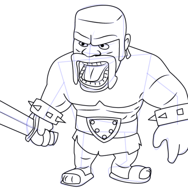 Раскраска клеш рояль ПЕККА