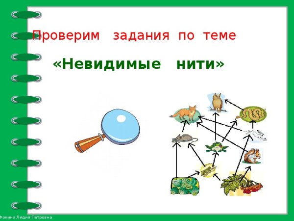 Связи в природе 2 класс невидимые нити