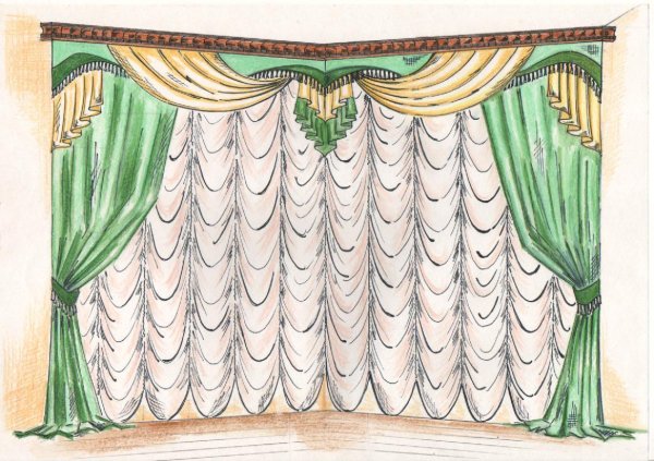 Сцена театра вектор