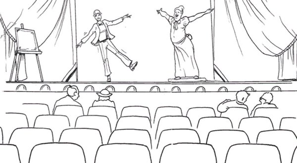 Рисунок на тему театр
