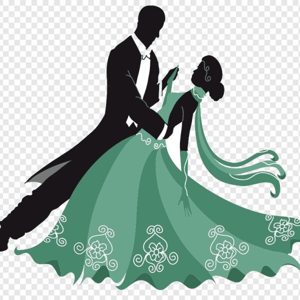 Силуэты людей на балу