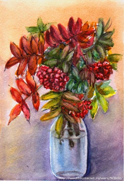 Рисование осенний букет в вазе подготовительная группа