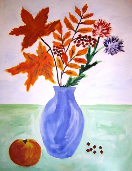 Рисование осенний натюрморт