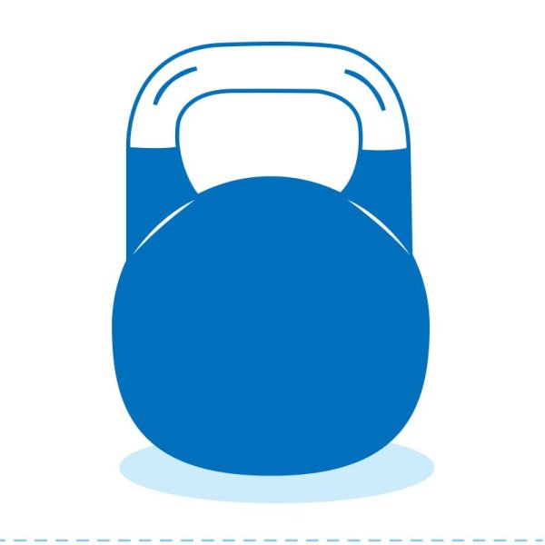 Гиря для детей голубая