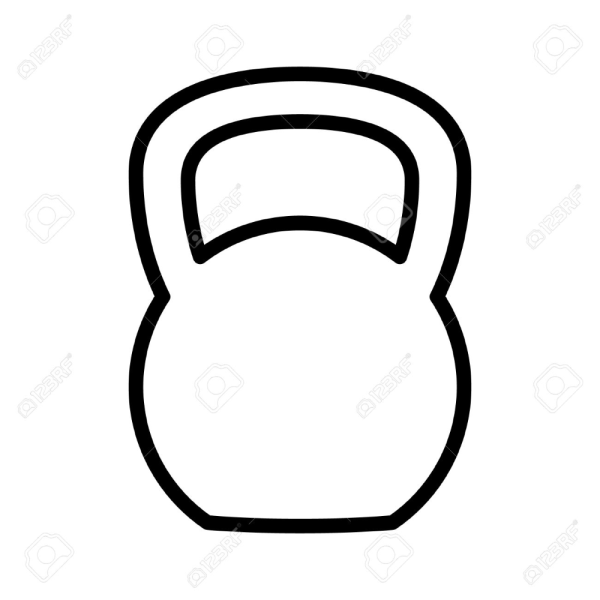 Гиря трафарет