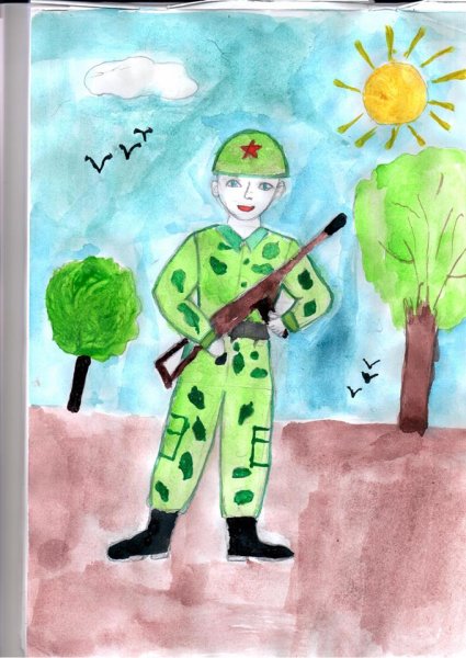 Рисунок солдату