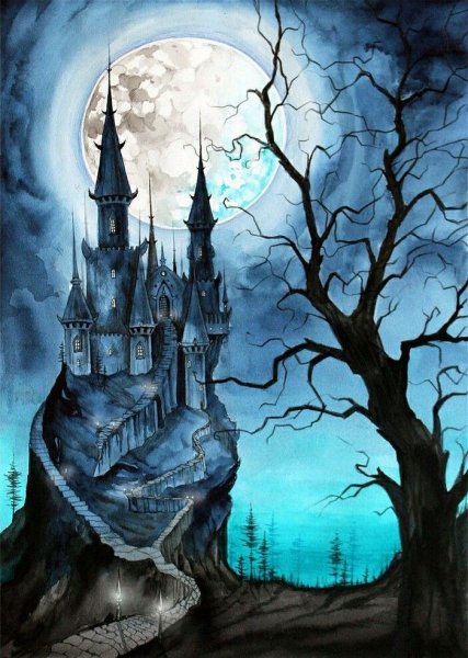 Замок Дракулы арт Готика