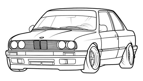 BMW e34 в м раскрасе