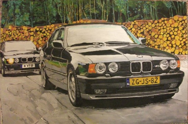 BMW e34 Постер