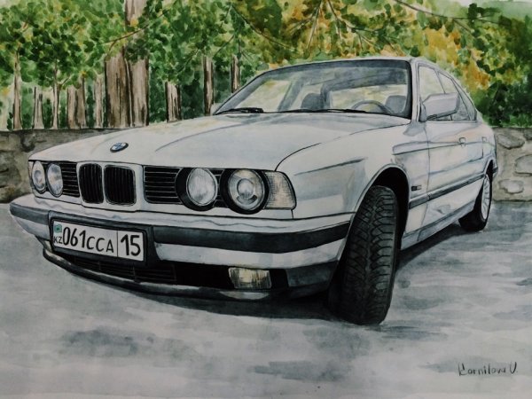 BMW e34 рисунок