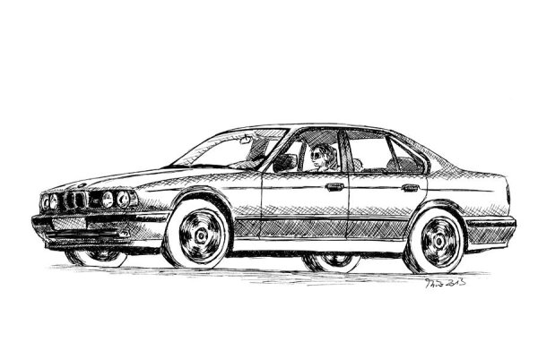 BMW e34 m5 draw