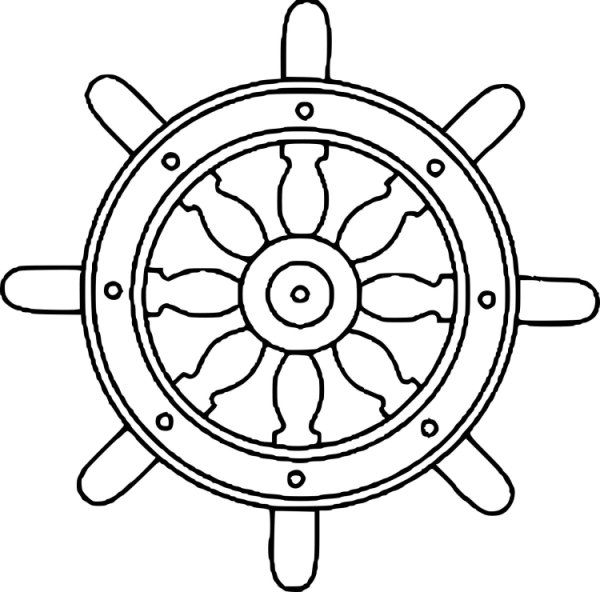 Штурвал корабля раскраска