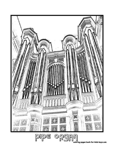 Орган музыкальный инструмент срисовка