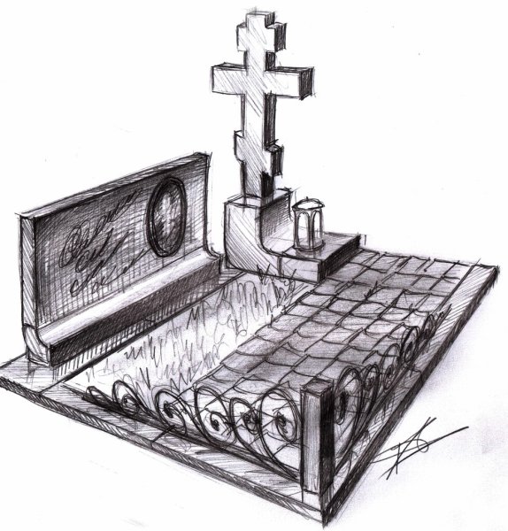 Эскизы надгробных памятников