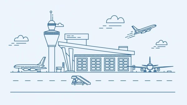 Аэропорт раскраска для детей