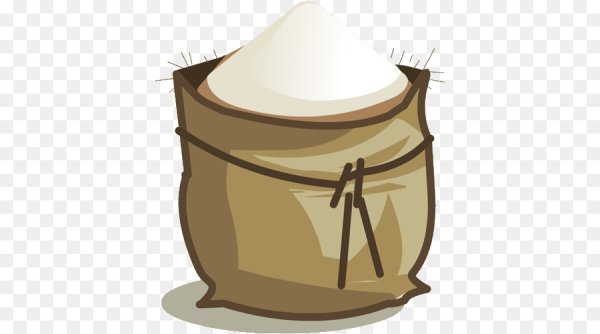 Мешок с мукой на прозрачном фоне