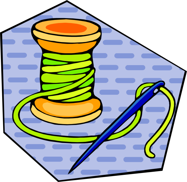 Катушка ниток с иголкой